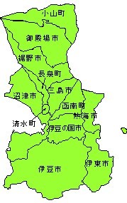 地図：静岡県東部地域
