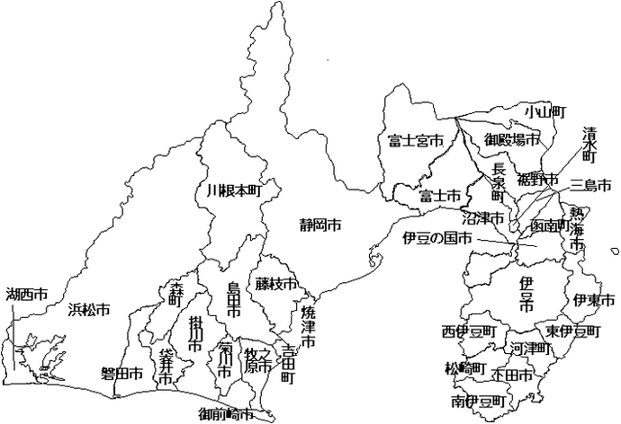 地図：静岡県