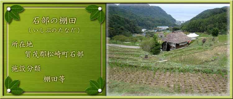 写真：石部の棚田（いしぶのたなだ）所在地：賀茂郡松崎町石部 施設分類：棚田等