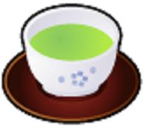イラスト：茶碗に入った緑茶