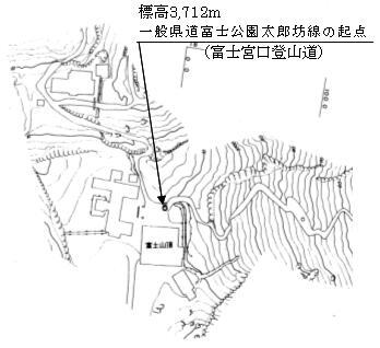 地図：富士山頂道路台帳現況平面図