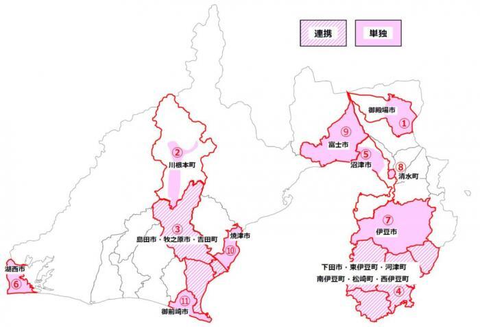 地図：認定済み推進エリア