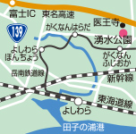 地図：泉の郷湧水公園周辺