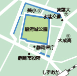 地図：駿府城下の御用水周辺