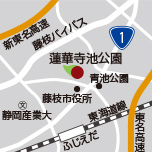 地図：蓮華寺池公園周辺