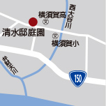 地図：清水邸庭園周辺