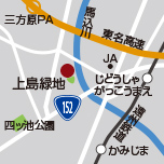 地図：馬込川上島緑地周辺