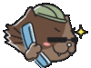 イラスト：振り込め詐欺電話をかける悪いネコ