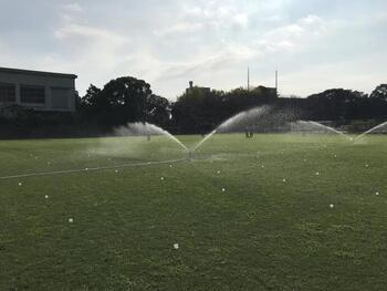 写真：散水の均一性の評価実習