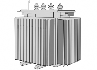 イラスト：変圧器