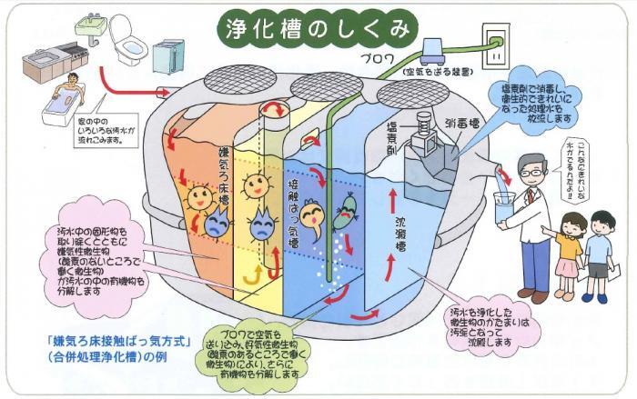 イラスト：浄化槽しくみ