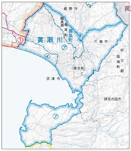 地図：黄瀬川周辺