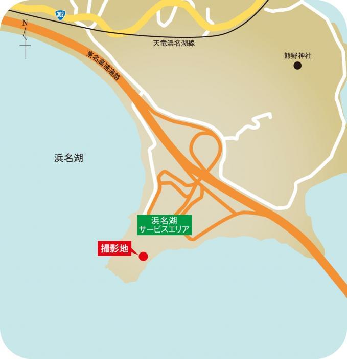 地図：寸座落雁の撮影地