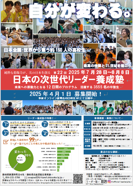 2025日本の次世代リーダー養成塾パンフレット