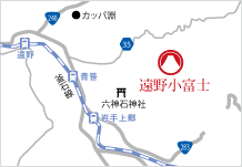 地図：遠野小富士アクセス