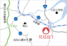 地図：児島富士アクセス