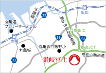 地図：讃岐富士アクセス