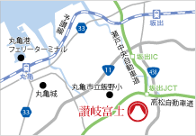 地図:讃岐富士アクセス