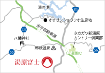 地図：湯原富士アクセス