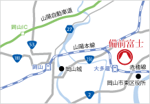地図：備前富士アクセス