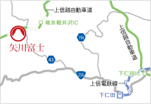 地図：矢川富士アクセス