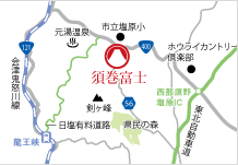 地図：須巻富士アクセス