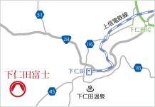 地図：下仁田富士アクセス