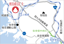 地図：相浦富士アクセス
