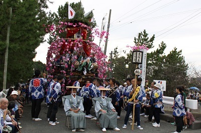 写真：大東町八坂神社の祇園囃子と祭礼行事