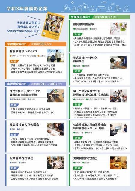 写真：令和4年子育てに優しい企業表彰チラシ（裏面）