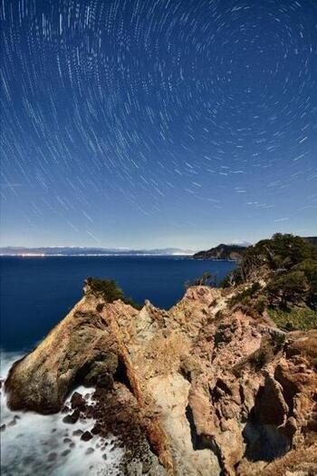 写真：入選　月夜の黄金崎星景