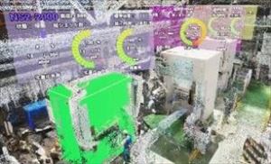 生産状況を3DCGモデル上に表示した写真
