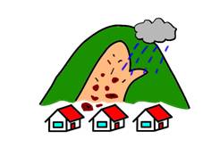イラスト：山腹崩壊