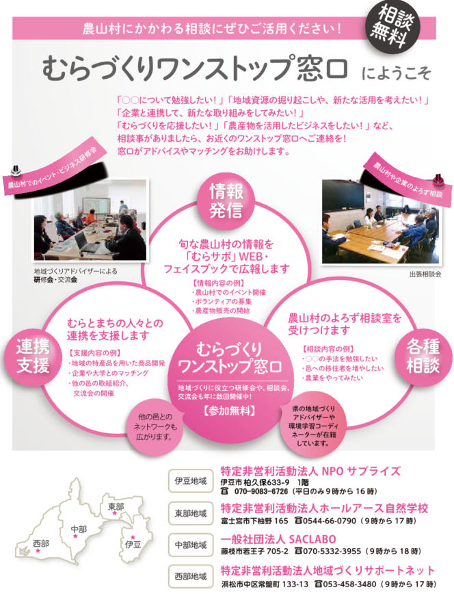 ワンストップ窓口の一覧