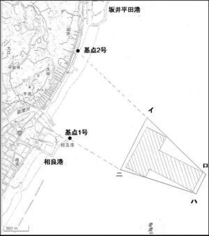 地図：牧之原市における魚類採捕区域図