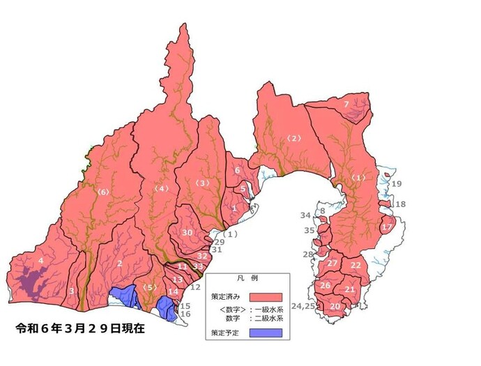 地図:流域治水プロジェクト