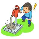 イラスト:水が濁る
