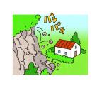 イラスト:がけから小石が