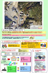 写真:土砂災害ハザードマップ例