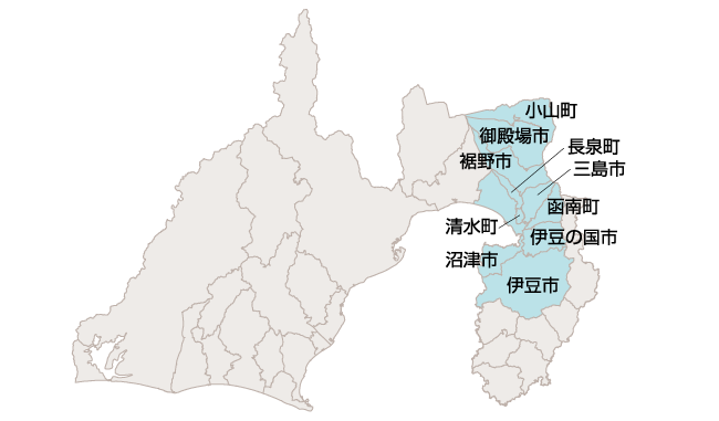 地図：東駿河湾都市圏