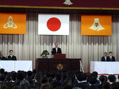写真：静岡県警察学校初任科入校式