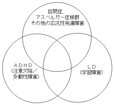 イラスト：発達障害概念図