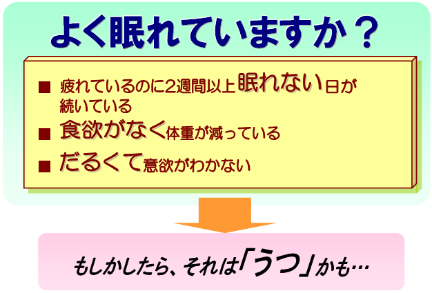 イラスト：よく眠れていますか？2週間以上の不眠は「うつ」かも…