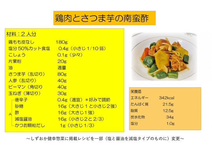 鶏肉とさつま芋の南蛮酢