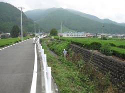 写真:水路の草刈り作業