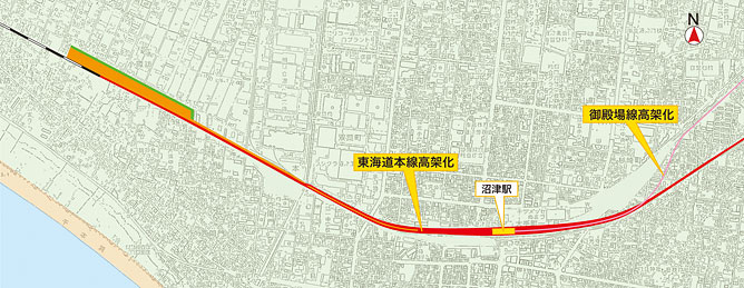 地図:工事手順_高架化図2