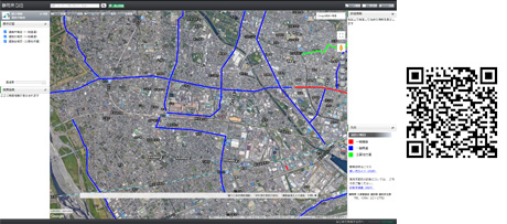 画像：道路台帳の地図