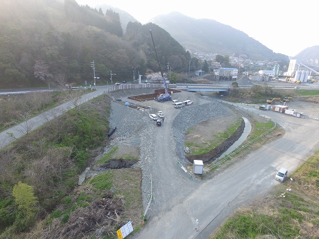 写真:配筋工事の全景