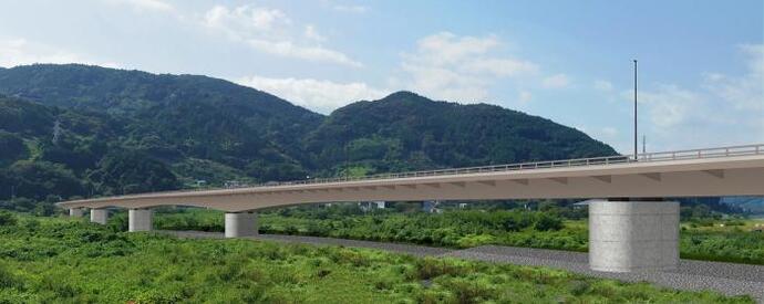 イラスト：(仮称)新々富士川橋完成後CG