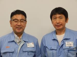 写真:佐々木社長・宮田部長